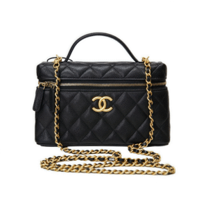 Ch@nel 25p Square bag Black Gold Color Matching 17*19.5*5CM