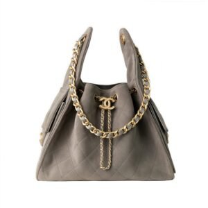 Ch@nel 25c hobo small Grey chamois (30*26*14cm)